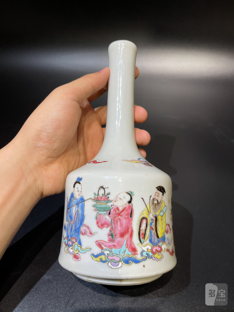 清雍正 粉彩八仙祝寿图摇玲尊 - 图5